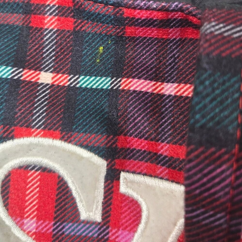 Victorias Secret Large Red Plaid Tote Bag With Sherpa Trim Limited Edition - Picture 8 of 12